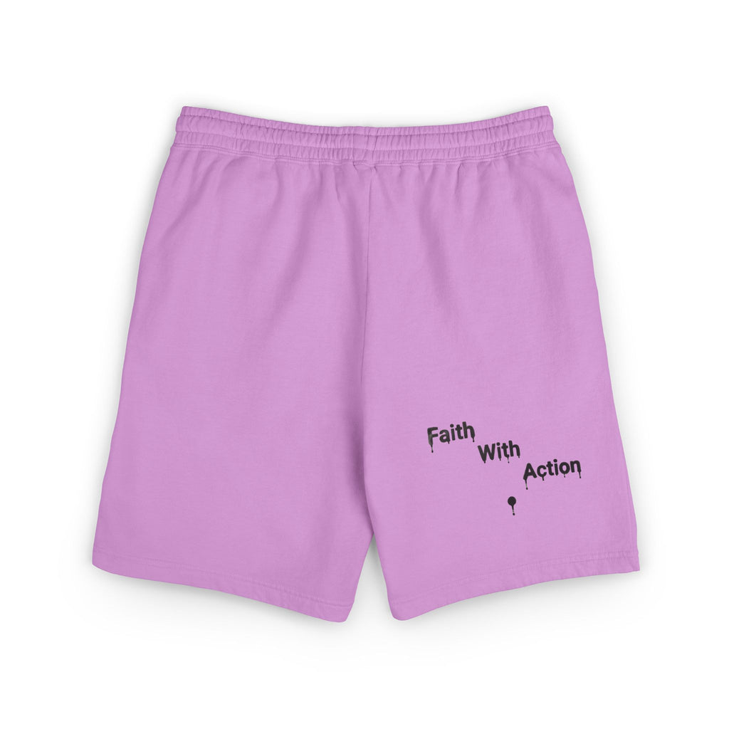 Faith With Action Graphic Sweat Shorts — Lightweight Fleece Casual